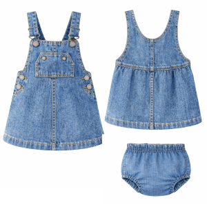 Patron ropa, Fashion sewing pattern, molde confeccion, patronesymoldes.com Denim pinafore 00142 BABIES Dresses